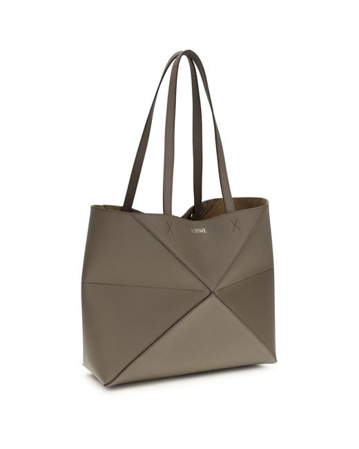 Loewe Brown Medium Puzzle Fold Tote Bag
