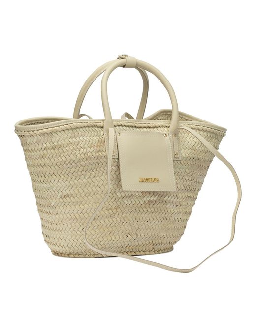 Jacquemus Natural Le Panier Soli Medium Other Fibers Cow Leather Handbag