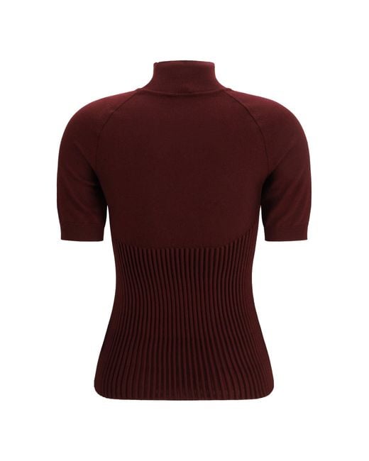 Alaïa Red Alaã¯A Rib Wool Top