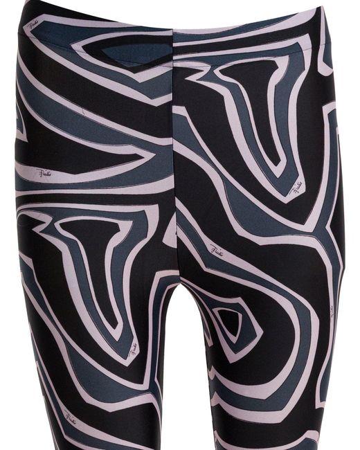 Emilio Pucci Black Leggings With Print