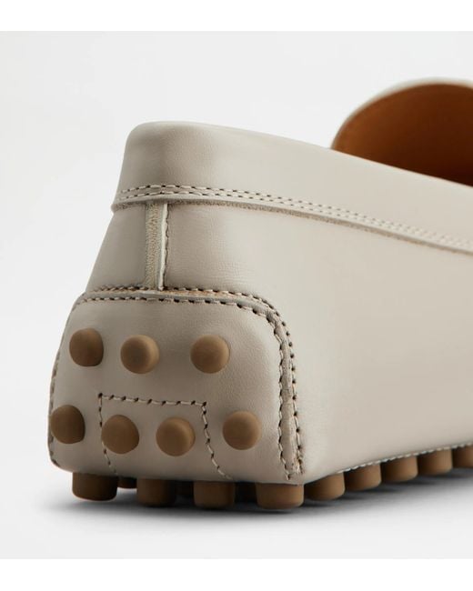 Tod's White "Gommino" Loafers