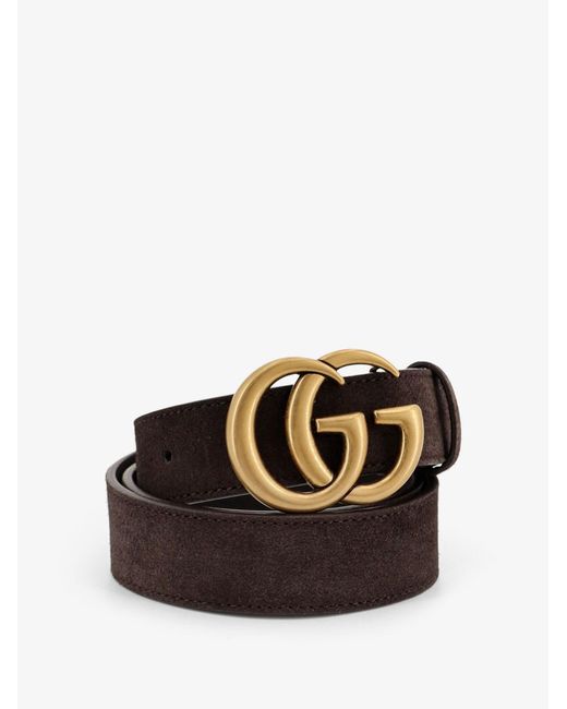 Gucci White Suede Belt for men