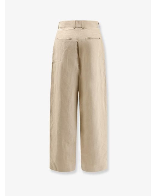 R2W Natural Lumira Linen And Cotton Trousers