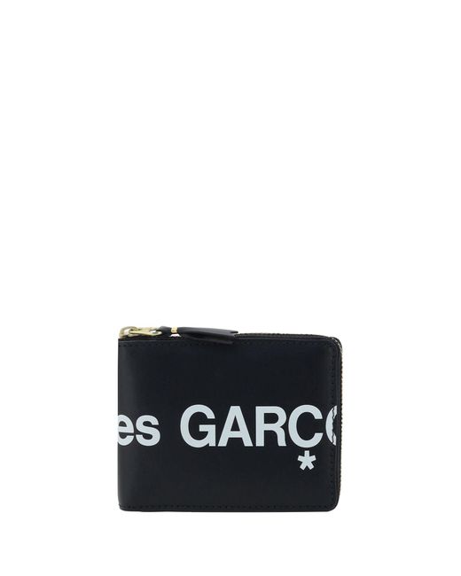 Comme des Garçons Black Zip-Around Wallet Calf Leather for men