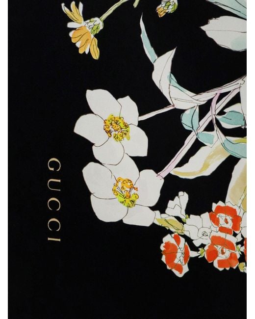 Gucci Black Silk Foulard