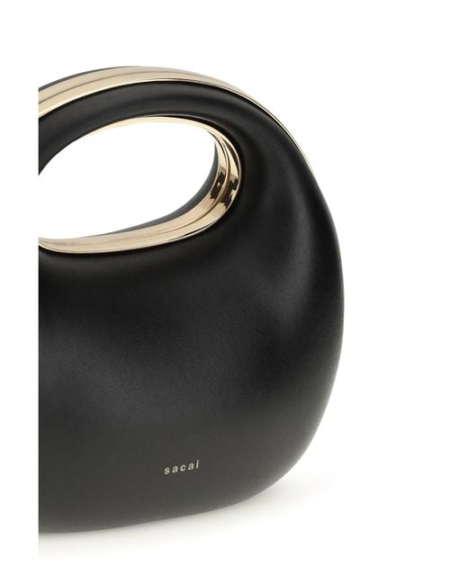 Sacai Black Rigid Handbag