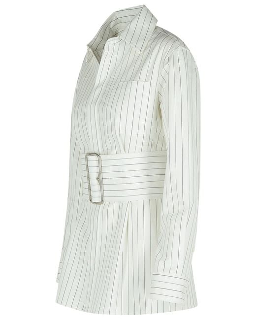 Burberry White Cotton Dress