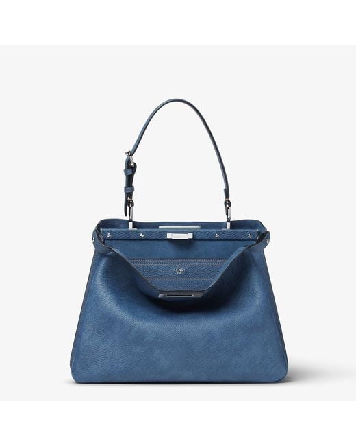 Fendi Blue "Peekaboo" Shoulder Bag