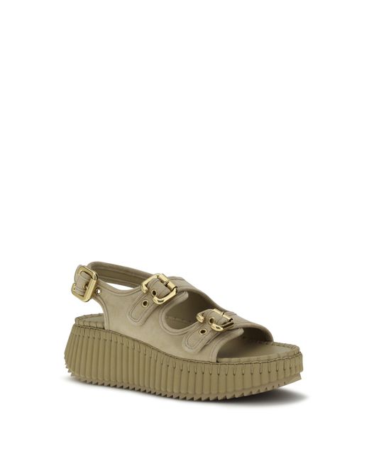 Chloé Metallic Chloã Nama Wedge Sandals