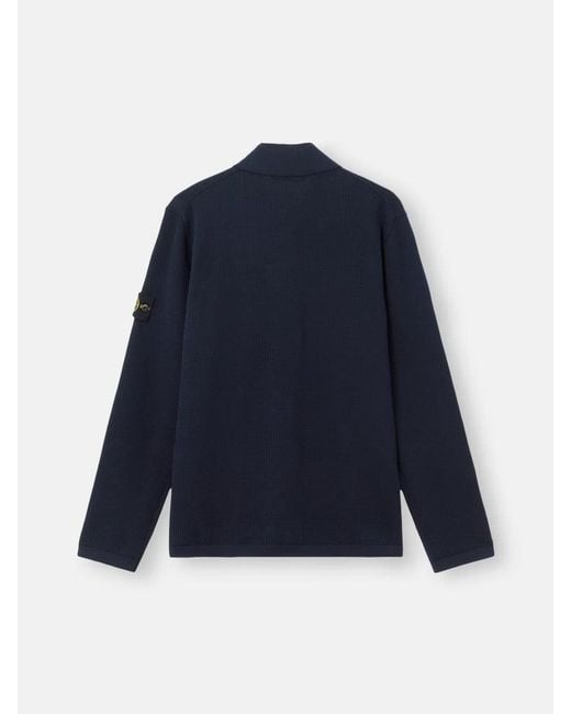 Stone Island Blue Long Sleeves Polo Shirti for men