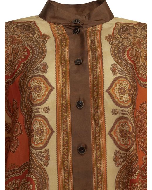 Zimmermann Brown "Mahon" Casual Shirt