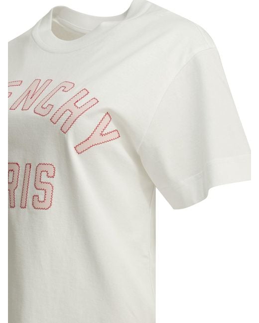 Givenchy White Paris Crew-Neck T-Shirt