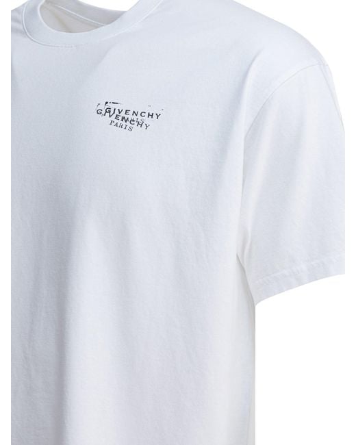 Givenchy White Cotton T-Shirt With Logo for men