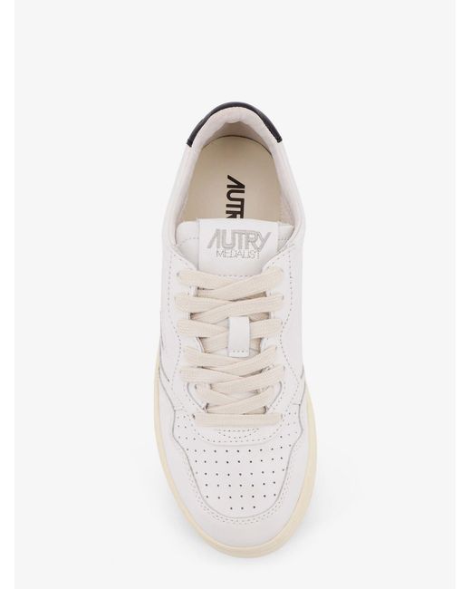 Autry White Medalist Low Nubuck