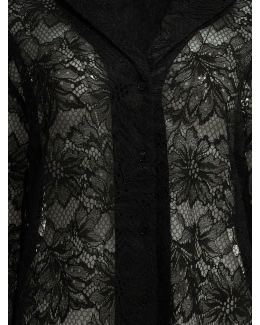 Max Mara Black Casual Lace Shirt