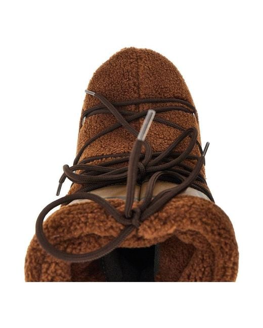 Moon Boot Brown Icon Low Glance Teddy Boots