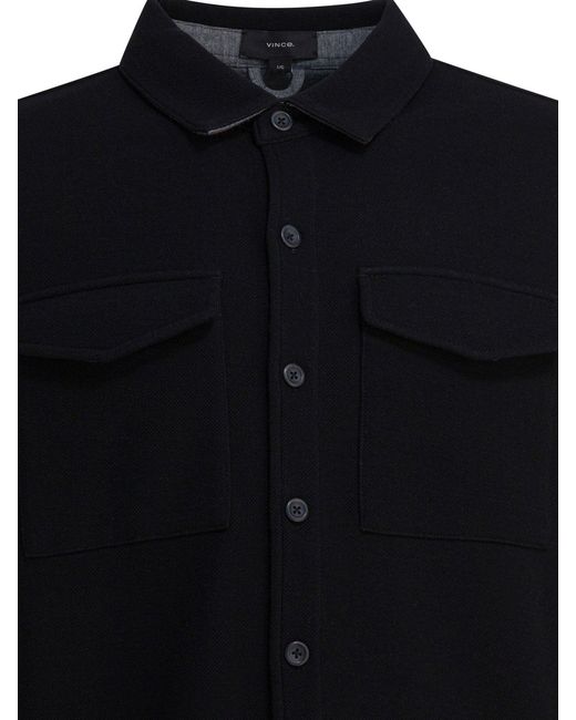 Vince Blue Cotton Overshirt Jacket for men