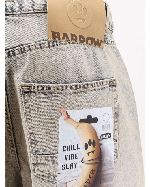 Barrow Gray Cotton Jeans for men