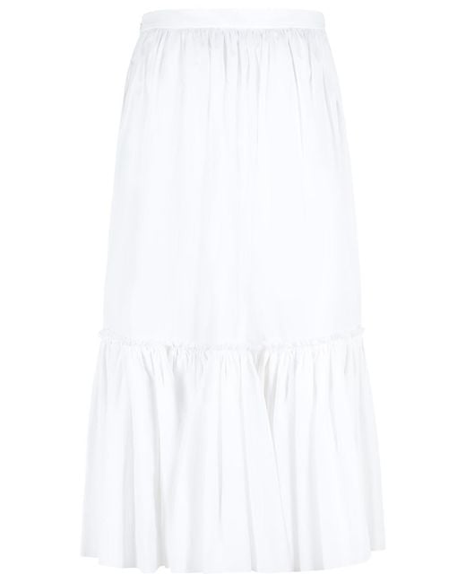 Jil Sander White Skirt