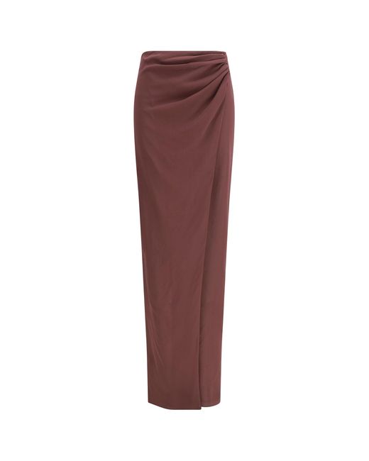 ANDAMANE Purple Phoebe Midi Skirt