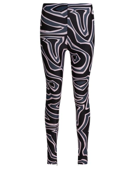 Emilio Pucci Black Leggings With Print
