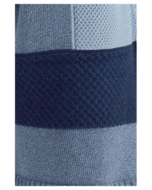 Laneus Blue Shorts Patchwork Cotton Knit for men