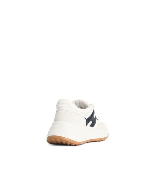 Hogan White Hi-Fi Leather Sneakers