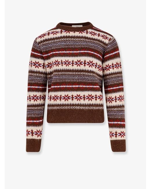 DUNST Red Sweater Fair Isle Wool Blend for men
