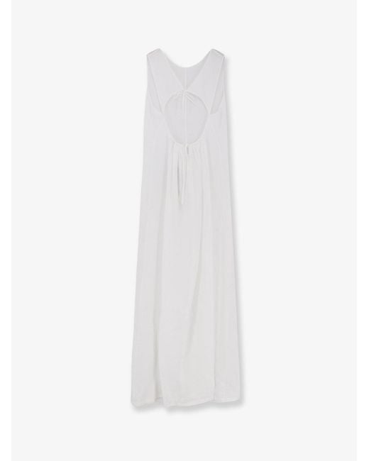 Aspesi White "Vissuto" Linen Dress