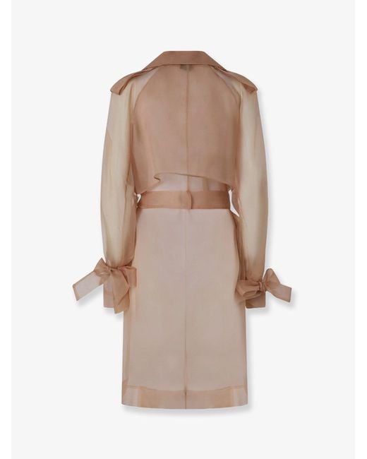 Pinko Natural Cocco Silk Organza Trench