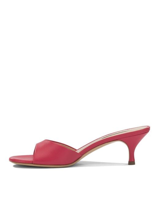 Casadei Pink Fuchsia Goat Leather Goat Leather Heeled Shoes