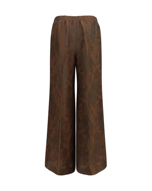 True Royal Brown Trousers Nicole Pants Linen