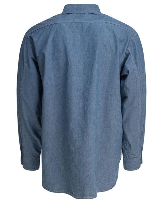 Beams Plus Blue Western Double Dye Shirts for men