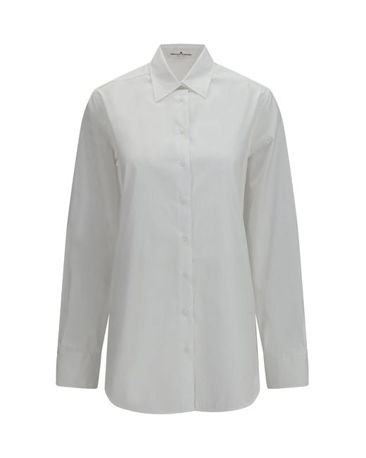 Ermanno Scervino Gray Cotton Shirt Bright