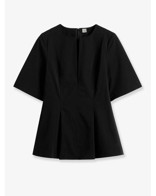Totême Black Tailored Cotton Top