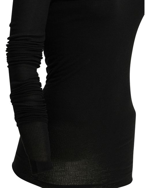 Rick Owens Black "Banana" One-Shoulder Tank Top
