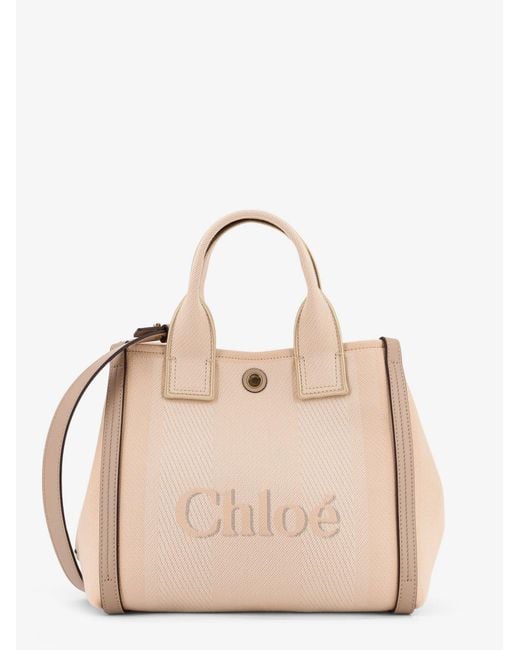 Chloé Natural Carry Canvas Crossbody Bag