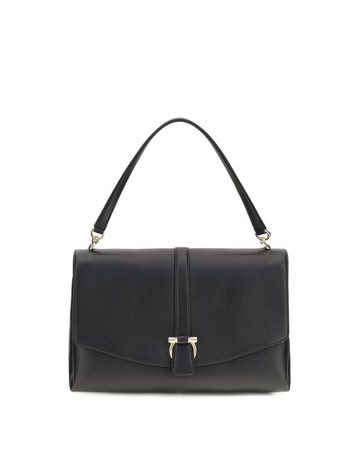 Ferragamo Black Large Mia Shoulder Bag