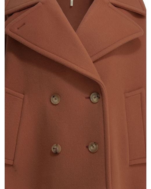 Chloé Brown Short Wool Coat