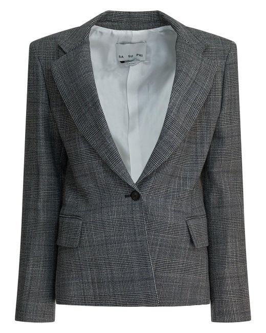 Sa Su Phi Black Wool Silk Jacket