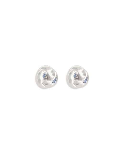 Self-Portrait White Knot Earrings