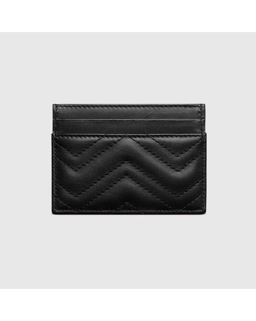Gucci Black "Gg Marmont" Cards Holder