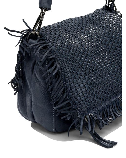 Reptile's House Shoulder Bags Blue