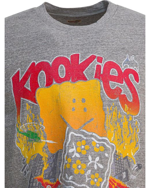 Kapital Gray "Kookies" T-Shirt for men