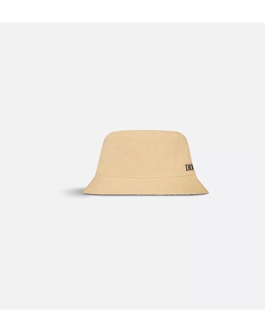 Dior White Oblique Reversible Bucket Hat for men