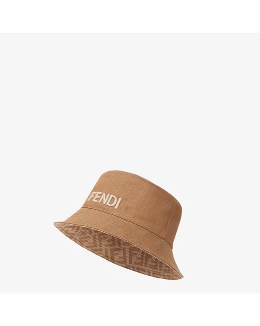 Women's Brown Reversible Bucket Hat