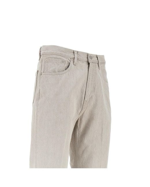 Auralee Gray Faded Hard Twist Denim Pants for men