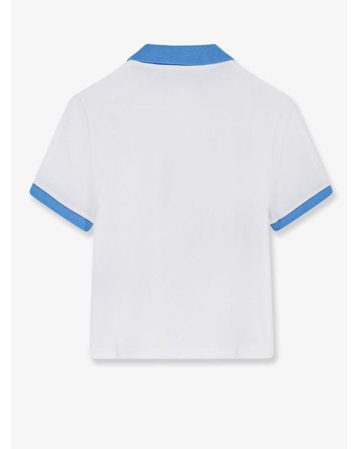 Versace Blue Cotton Polo Shirt With Medusa Embroidery