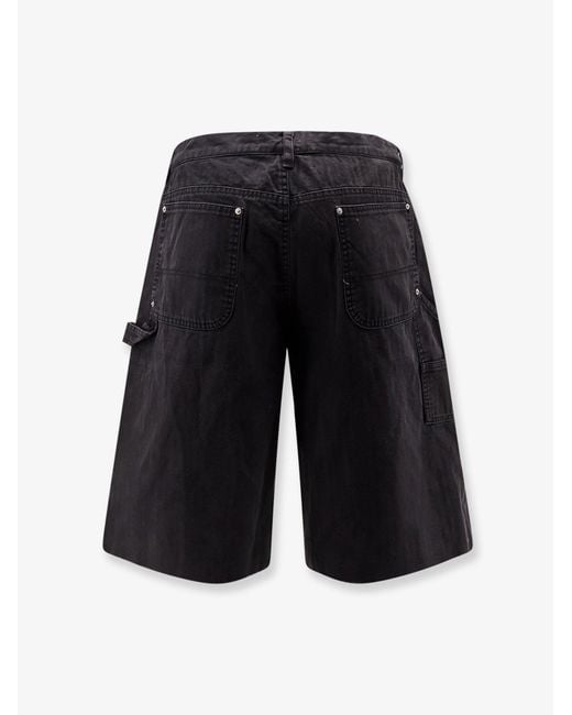 TONYWACK White Cotton Cargo Bermuda Shorts for men