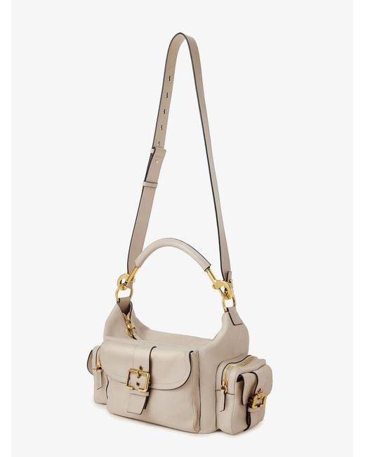 Chloé Natural Medium Double Carry Leather Shoulder Bag